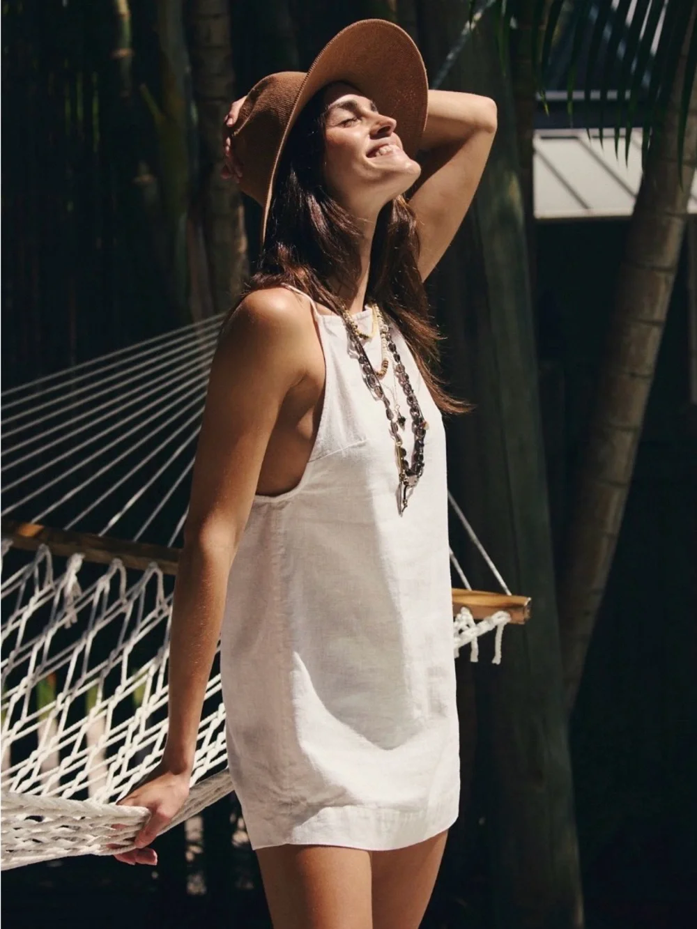 Free People beach side cotton linen dress
